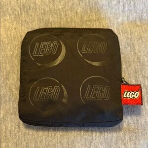 LEGO Black foldable reusable tote bag